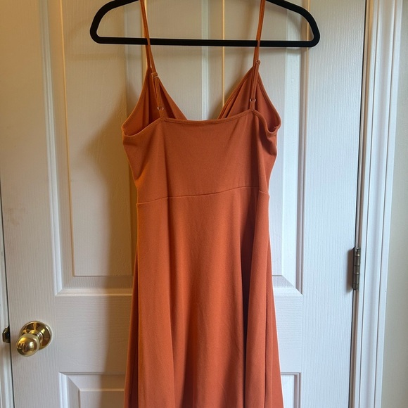 Wild Fable Orange Skater Sun Dress Size Large - Picture 4 of 6